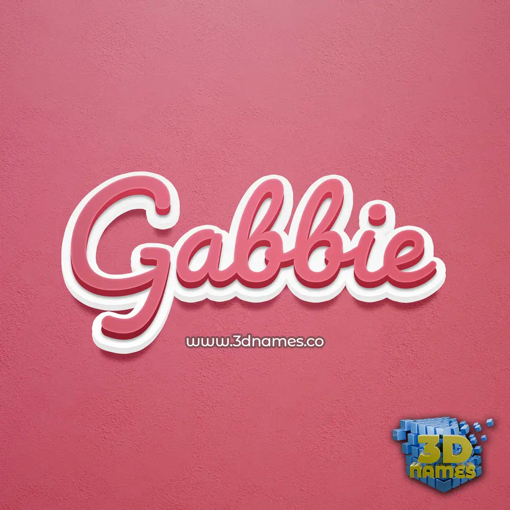 gabbie in Red Scribble style - 3D name wallpaper