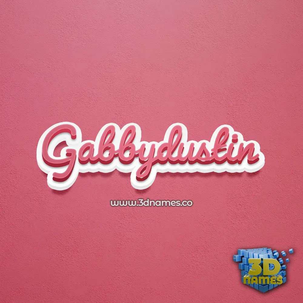 gabbydustin in Red Scribble style - 3D name wallpaper