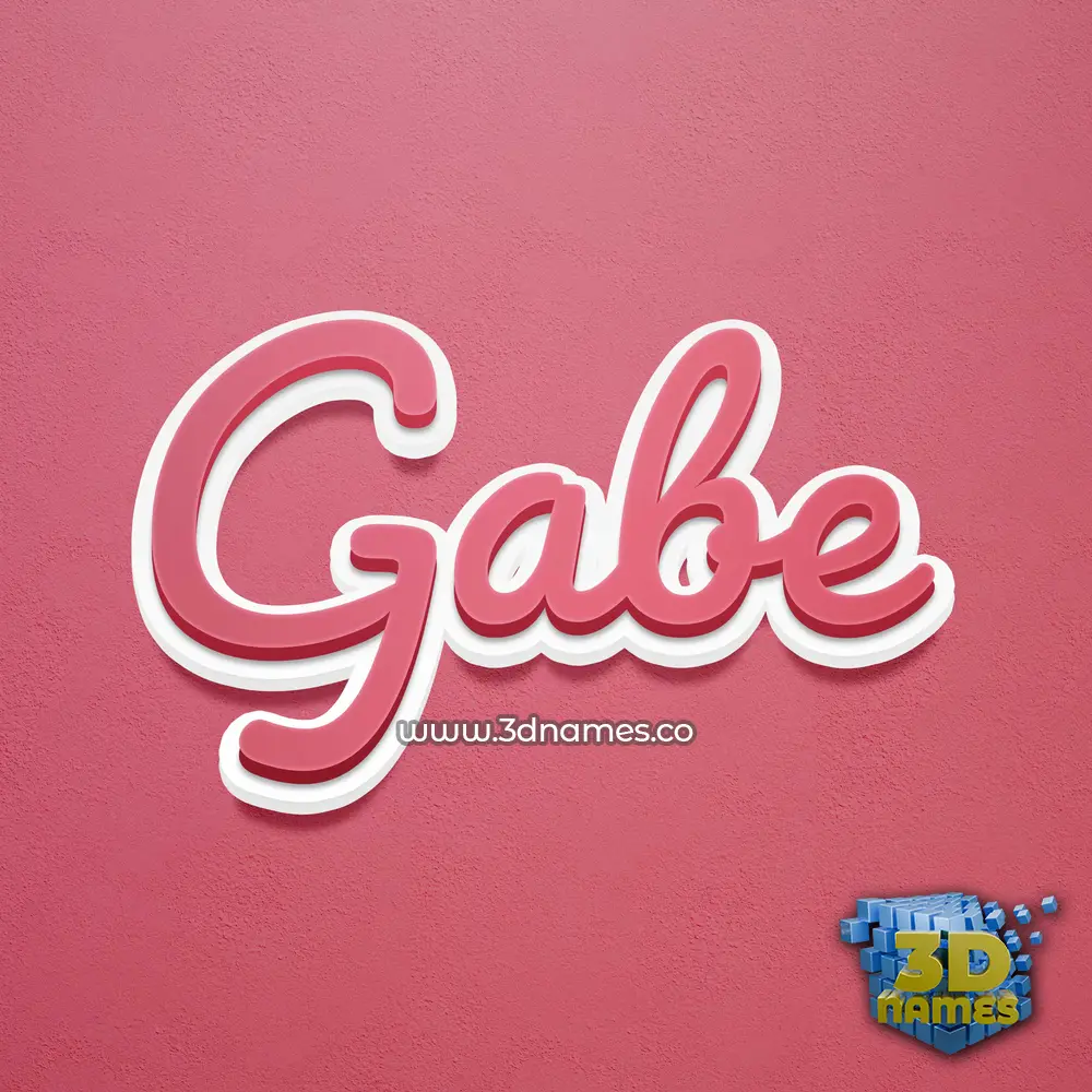 gabe in Red Scribble style - 3D name wallpaper