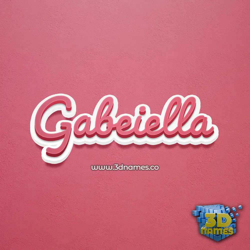 gabeiella in Red Scribble style - 3D name wallpaper