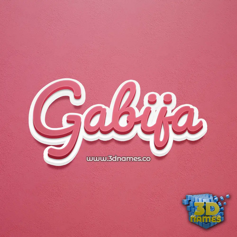 gabija in Red Scribble style - 3D name wallpaper
