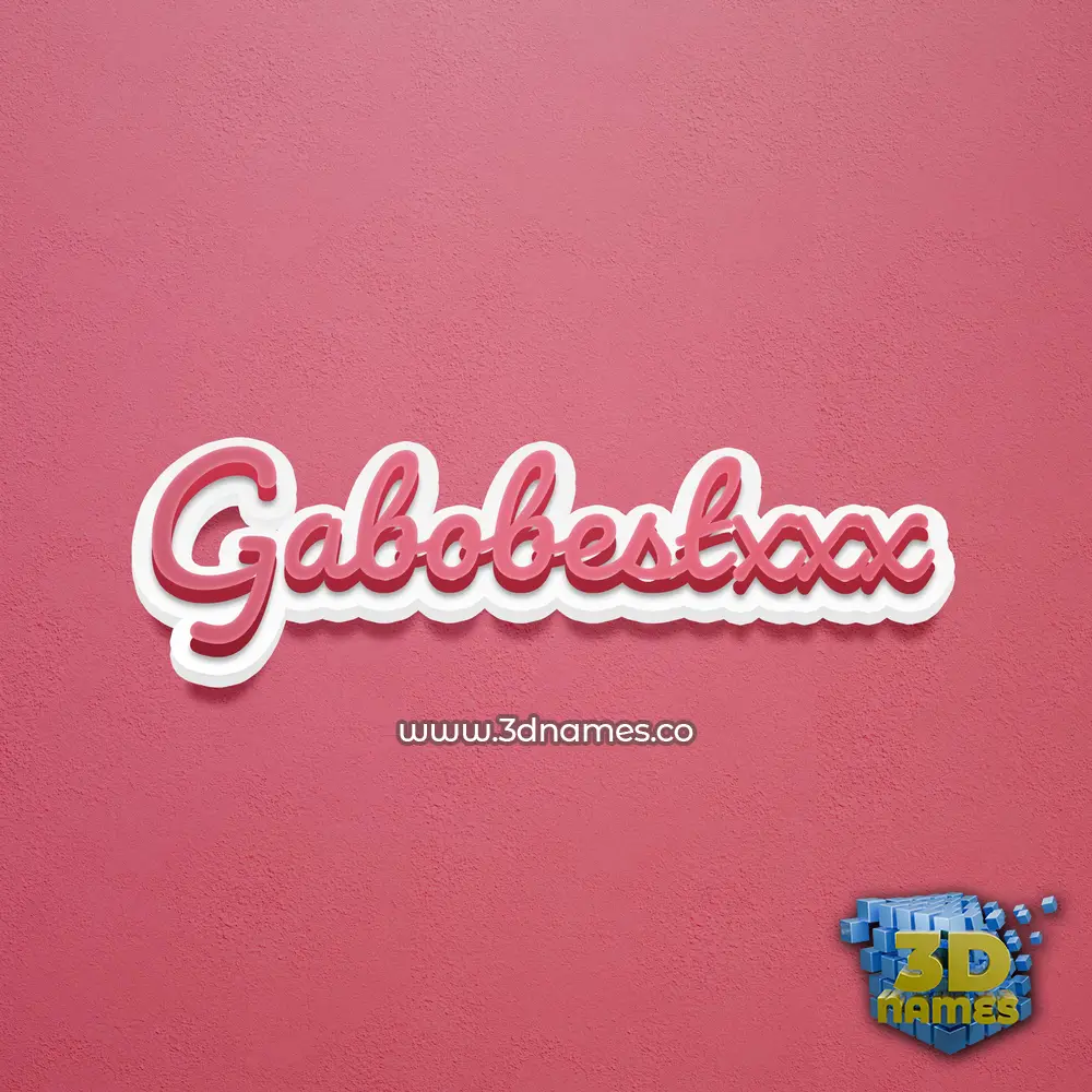 gabobestxxx in Red Scribble style - 3D name wallpaper