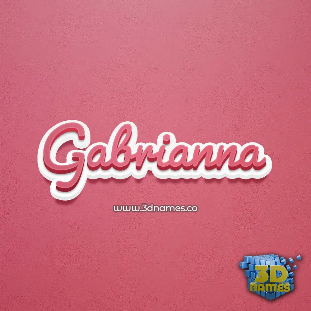 gabrianna in Red Scribble style - 3D name wallpaper