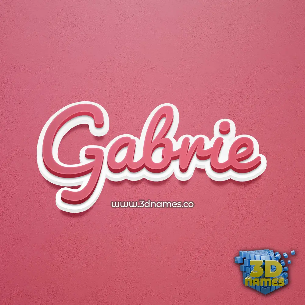 gabrie in Red Scribble style - 3D name wallpaper