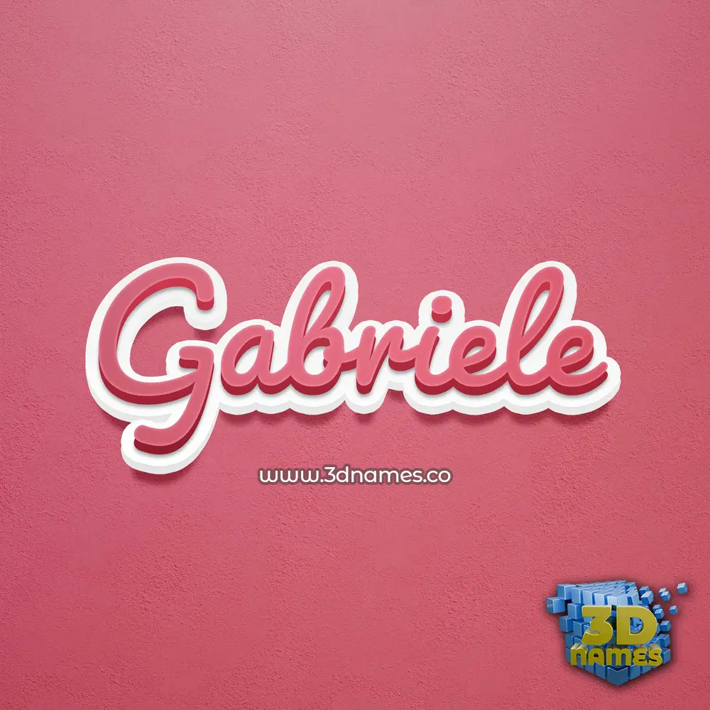 gabriele in Red Scribble style - 3D name wallpaper