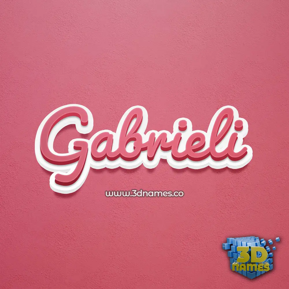 gabrieli in Red Scribble style - 3D name wallpaper