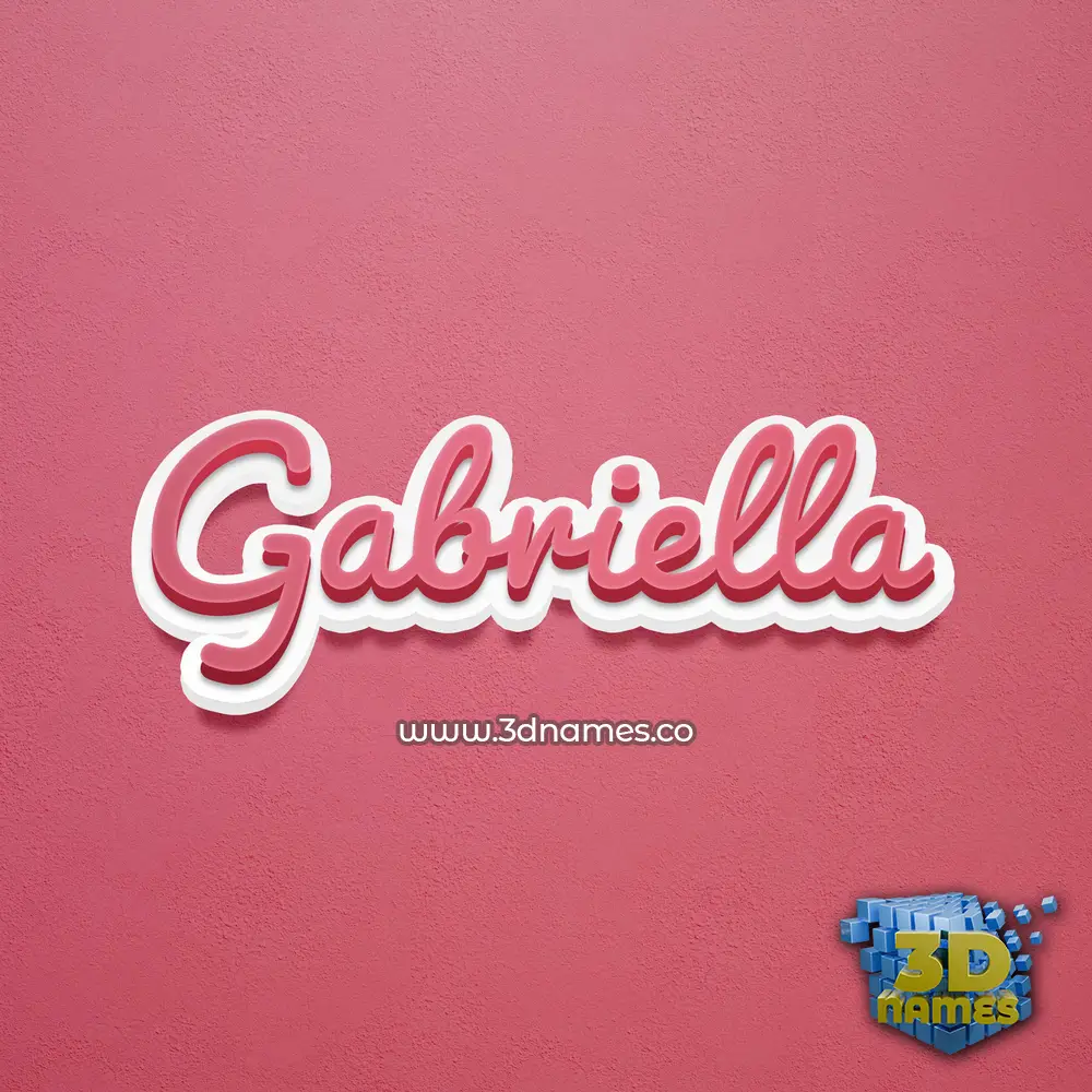 gabriella in Red Scribble style - 3D name wallpaper
