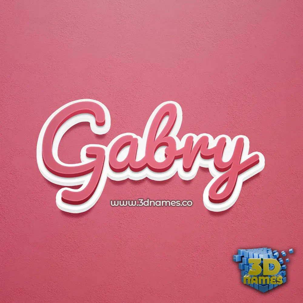gabry in Red Scribble style - 3D name wallpaper