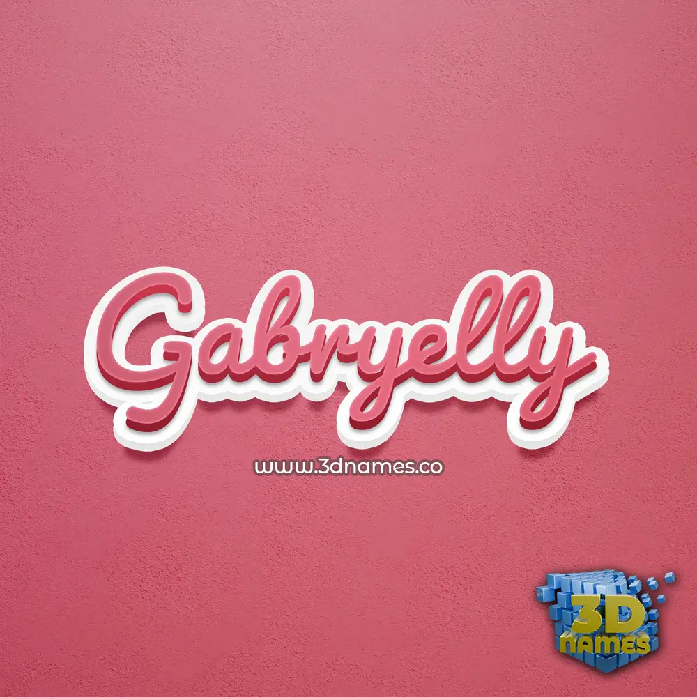 gabryelly in Red Scribble style - 3D name wallpaper