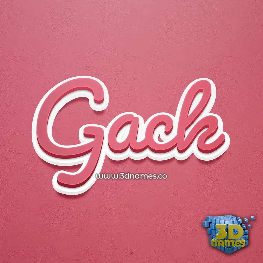gack in Red Scribble style - 3D name wallpaper