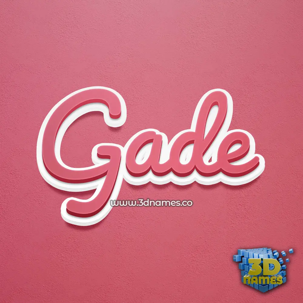 gade in Red Scribble style - 3D name wallpaper