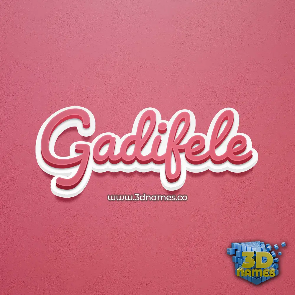 gadifele in Red Scribble style - 3D name wallpaper