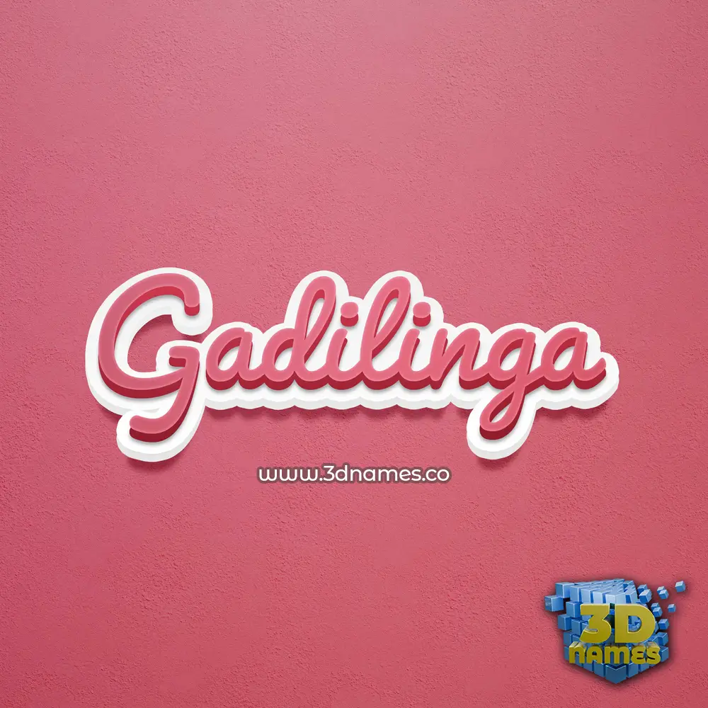 gadilinga in Red Scribble style - 3D name wallpaper