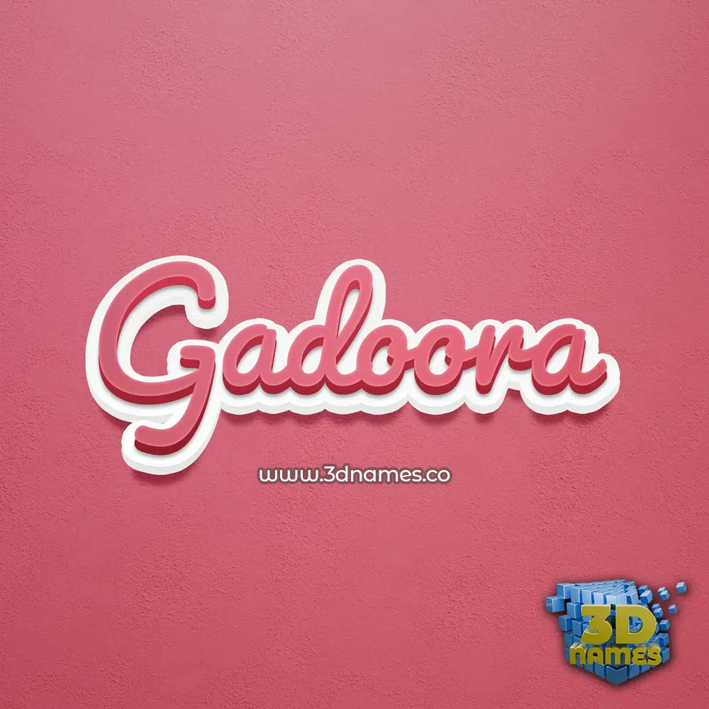gadoora in Red Scribble style - 3D name wallpaper