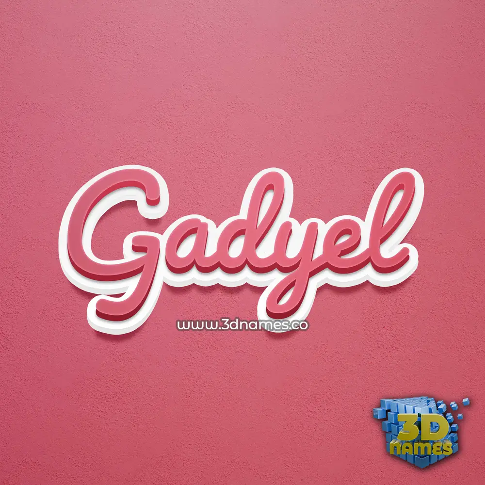 gadyel in Red Scribble style - 3D name wallpaper