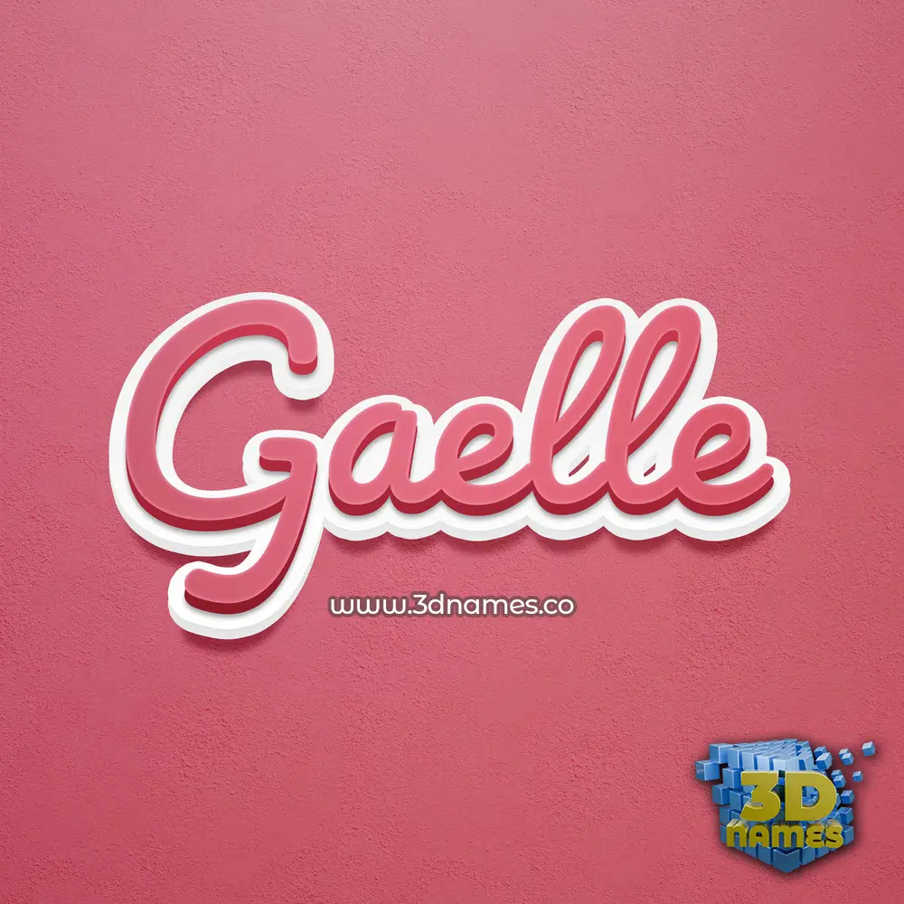 gaelle in Red Scribble style - 3D name wallpaper
