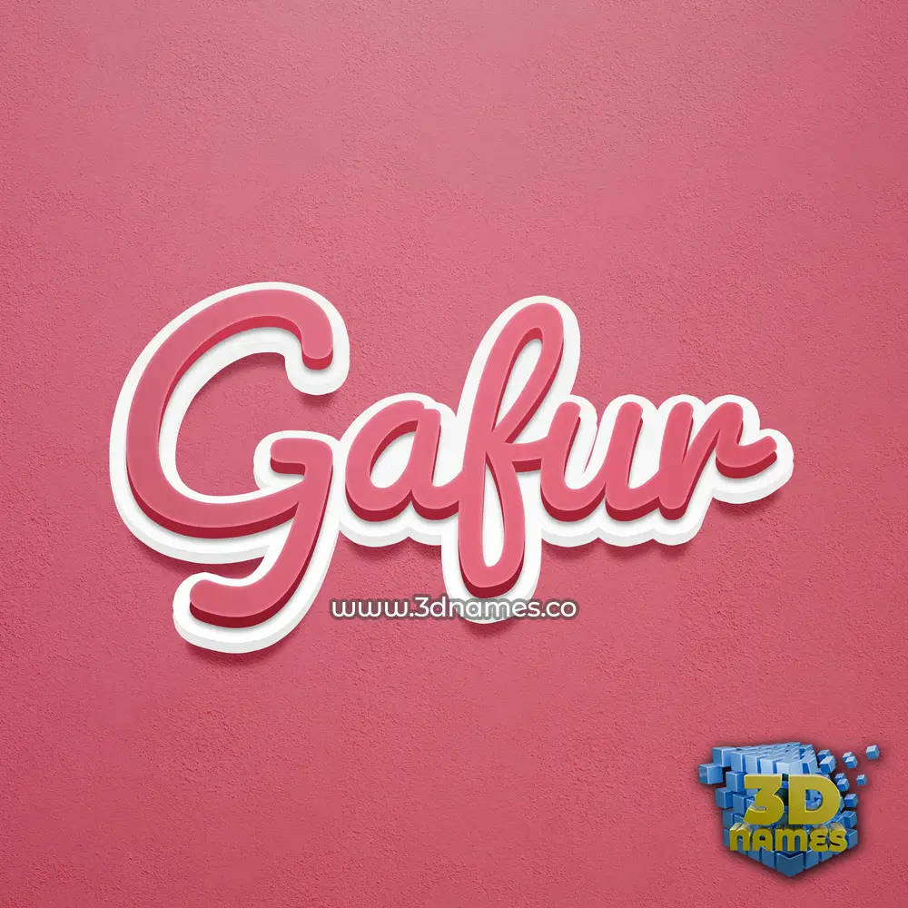 gafur in Red Scribble style - 3D name wallpaper