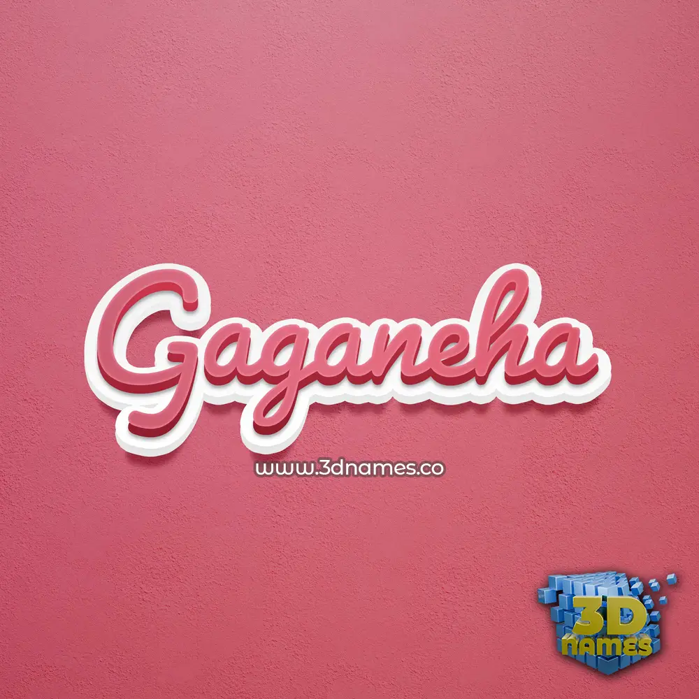 gaganeha in Red Scribble style - 3D name wallpaper