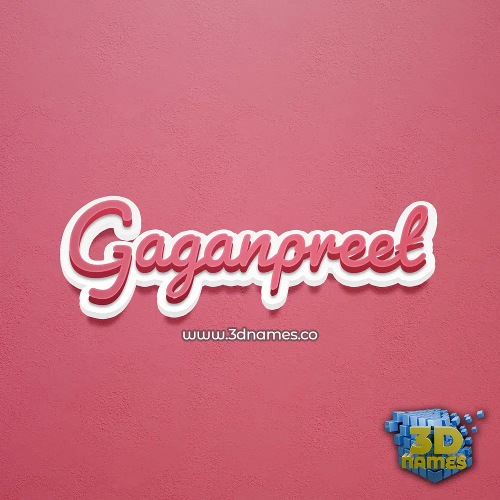 gaganpreet in Red Scribble style - 3D name wallpaper