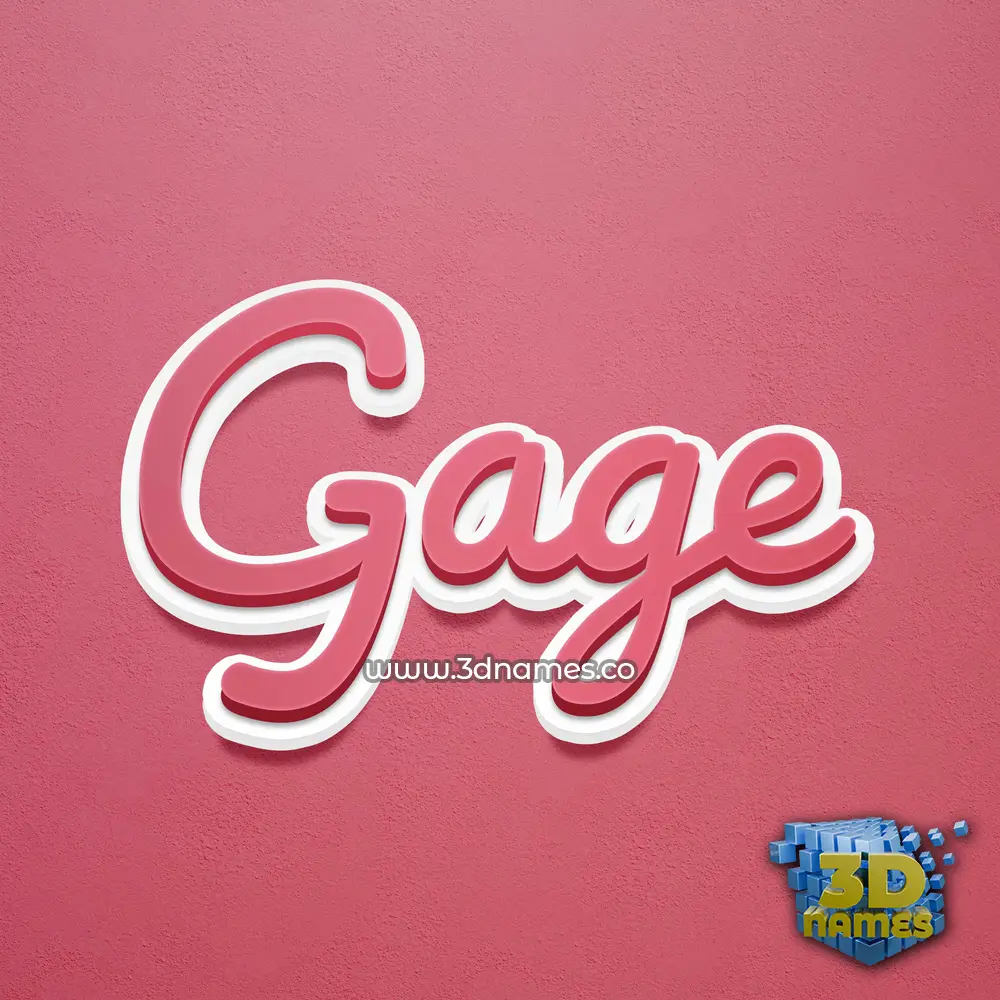 gage in Red Scribble style - 3D name wallpaper