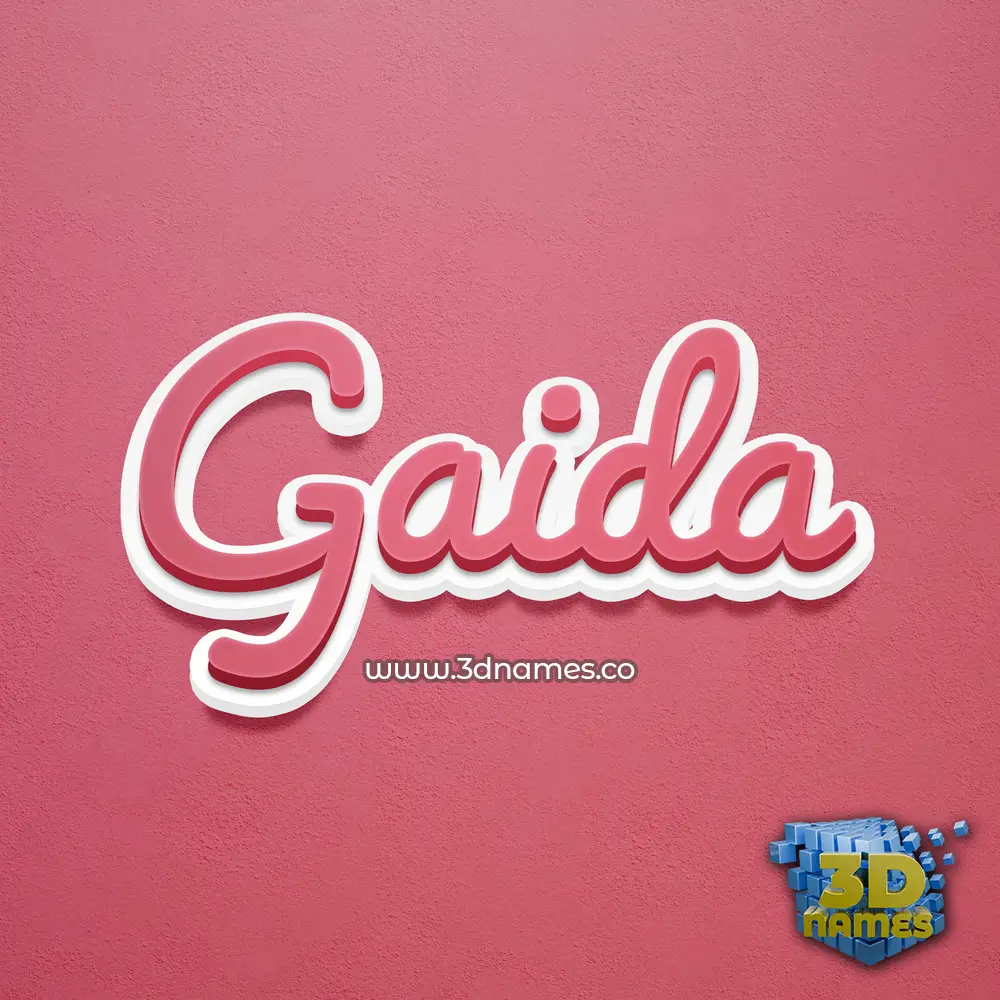 gaida in Red Scribble style - 3D name wallpaper