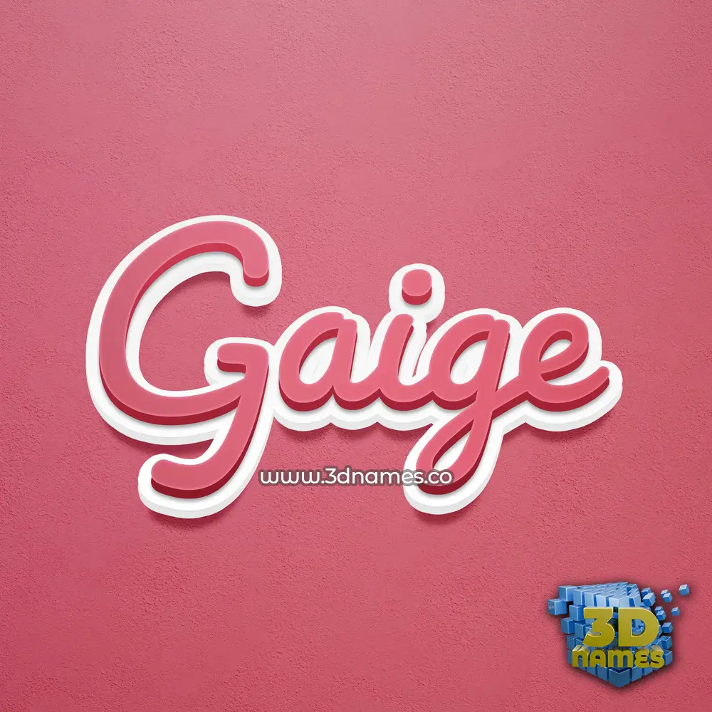 gaige in Red Scribble style - 3D name wallpaper
