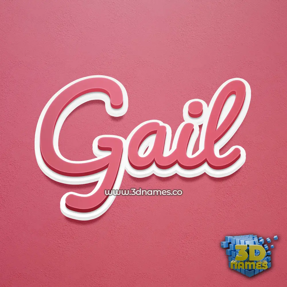 gail in Red Scribble style - 3D name wallpaper