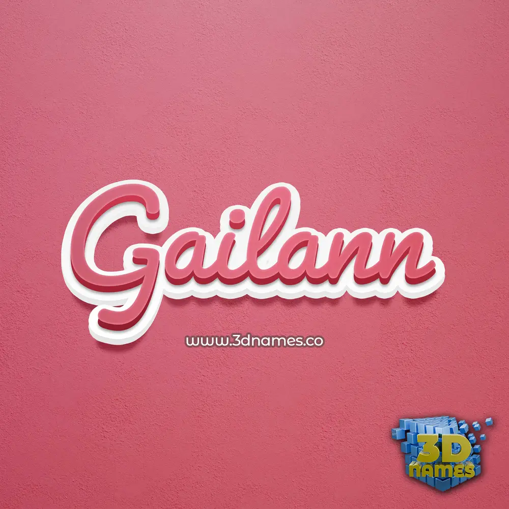 gailann in Red Scribble style - 3D name wallpaper
