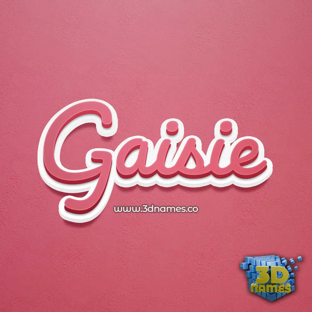 gaisie in Red Scribble style - 3D name wallpaper
