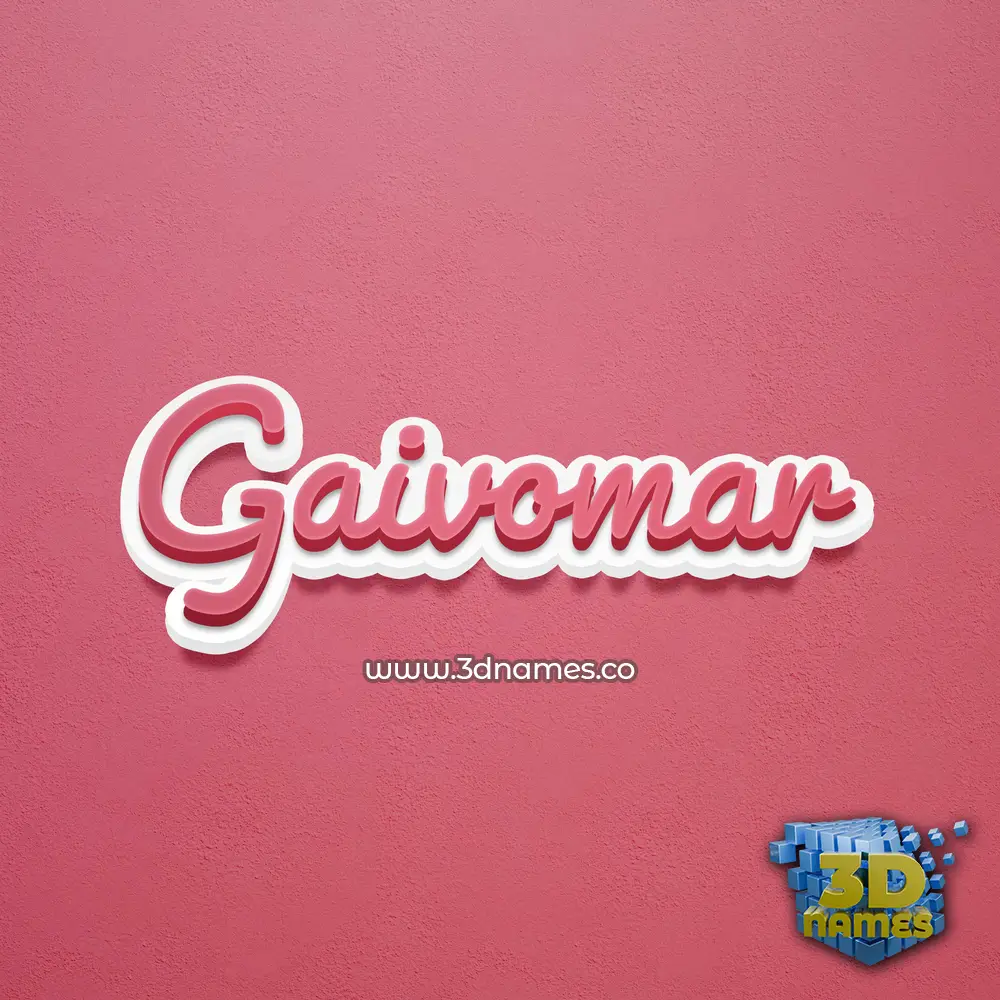 gaivomar in Red Scribble style - 3D name wallpaper