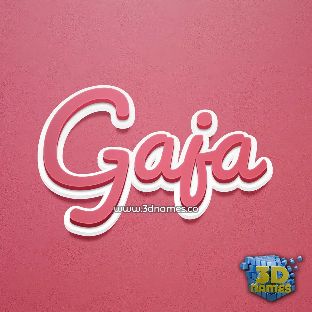 gaja in Red Scribble style - 3D name wallpaper