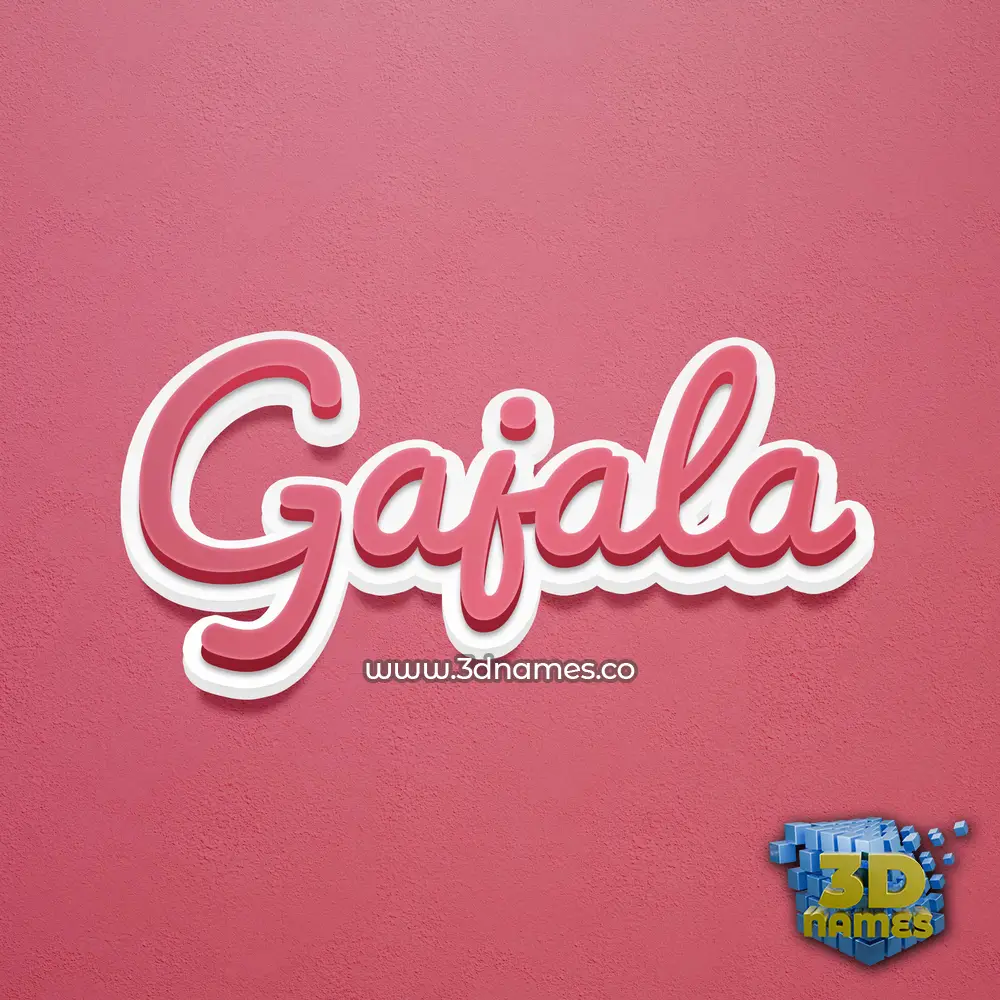 gajala in Red Scribble style - 3D name wallpaper