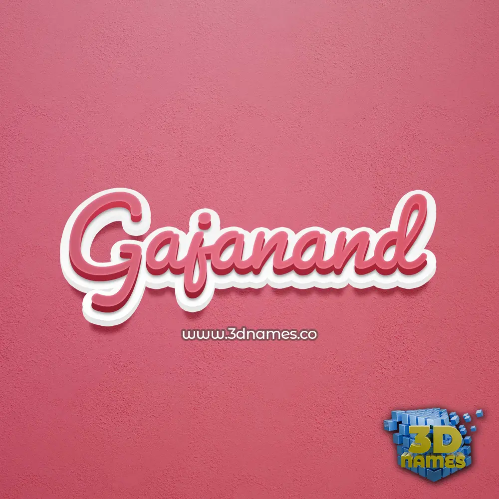 gajanand in Red Scribble style - 3D name wallpaper