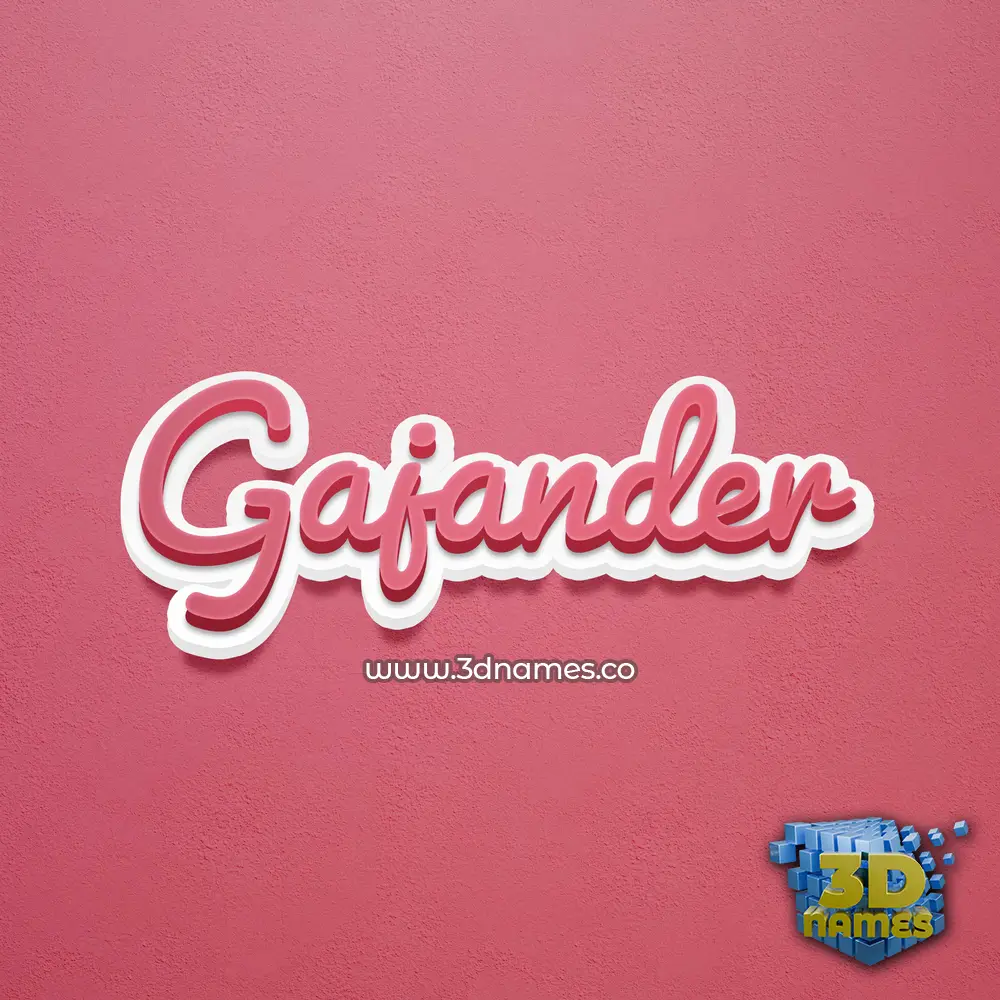 gajander in Red Scribble style - 3D name wallpaper