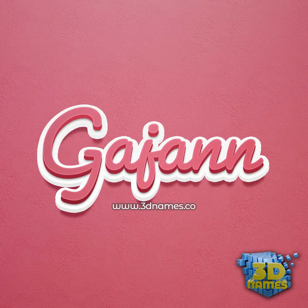 gajann in Red Scribble style - 3D name wallpaper