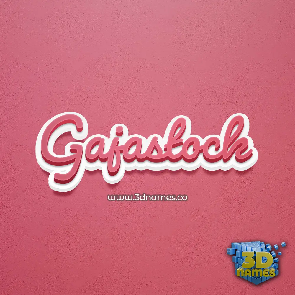gajastock in Red Scribble style - 3D name wallpaper