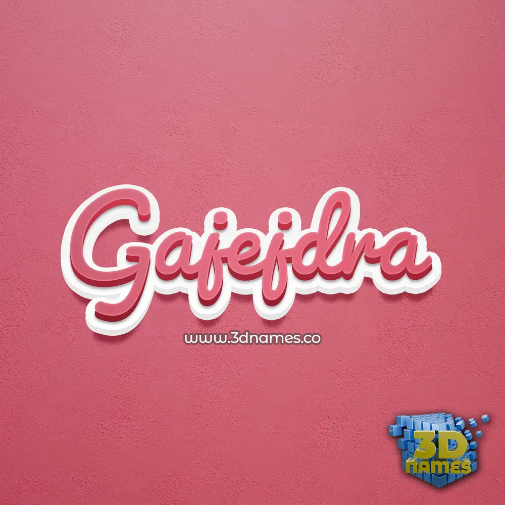 gajejdra in Red Scribble style - 3D name wallpaper