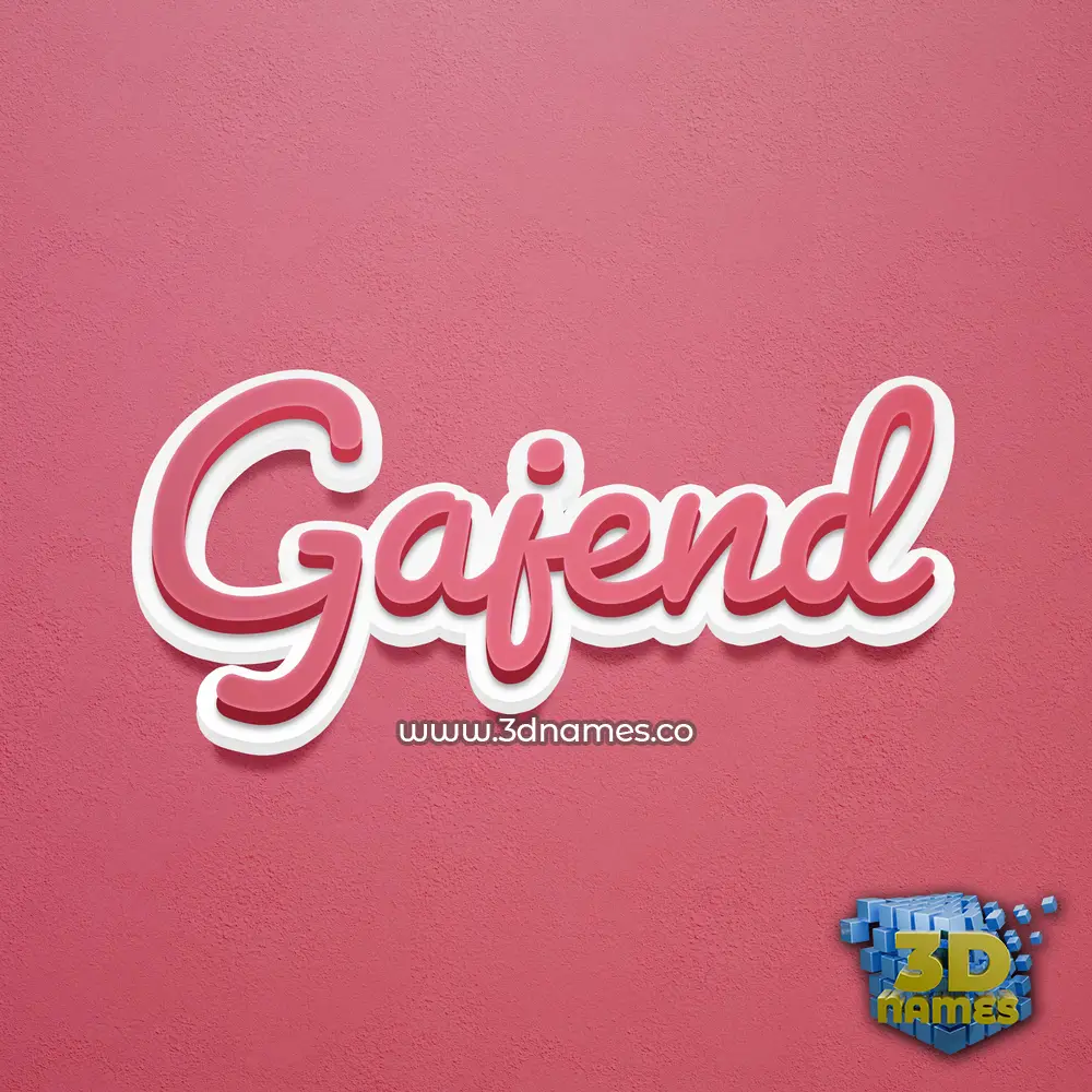 gajend in Red Scribble style - 3D name wallpaper