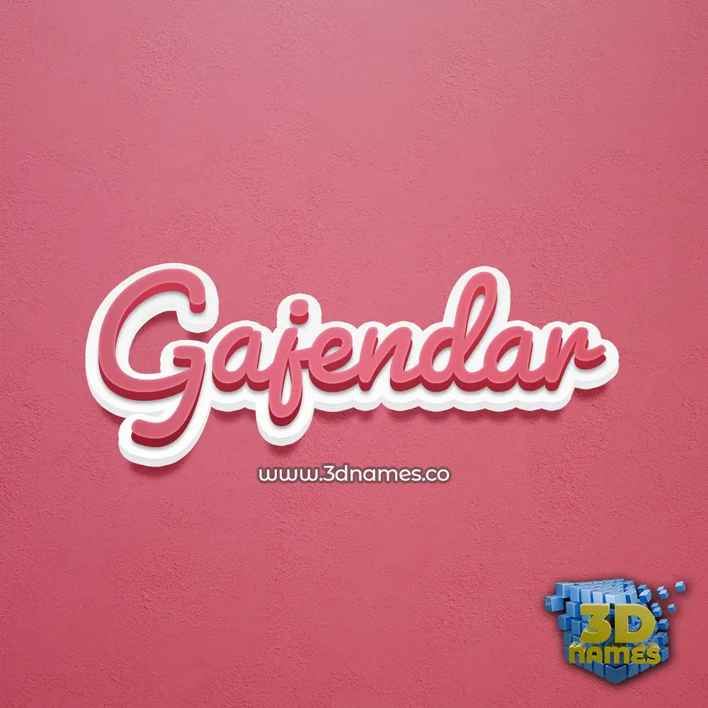 gajendar in Red Scribble style - 3D name wallpaper
