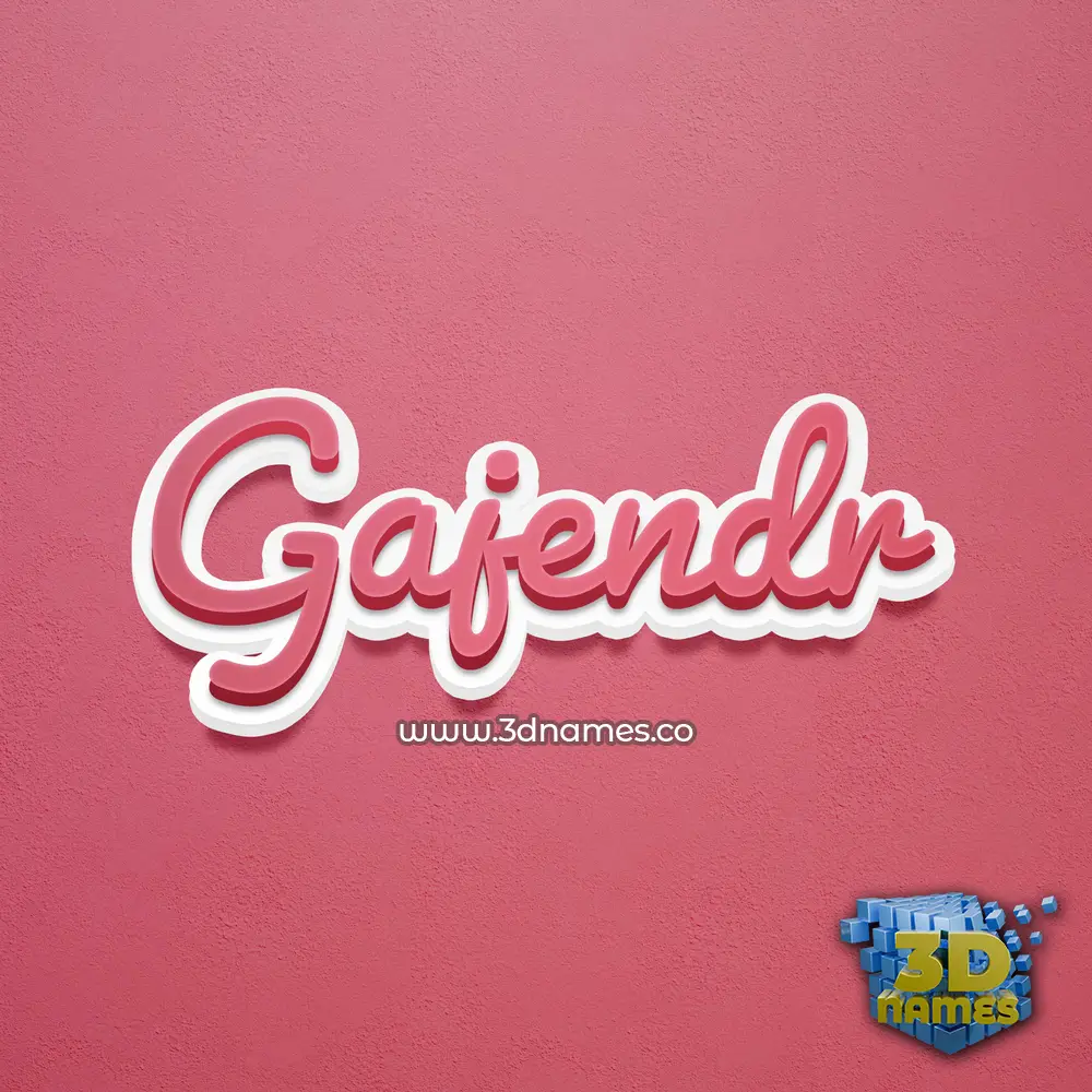 gajendr in Red Scribble style - 3D name wallpaper