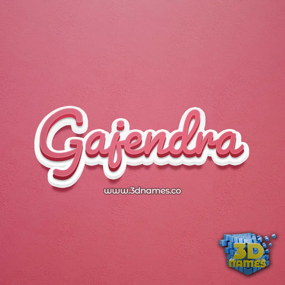 gajendra in Red Scribble style - 3D name wallpaper