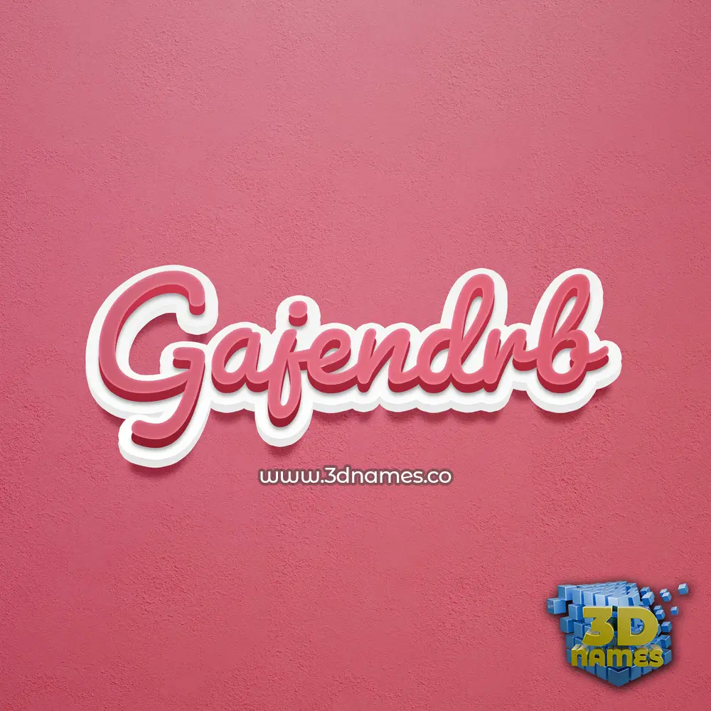 gajendrb in Red Scribble style - 3D name wallpaper