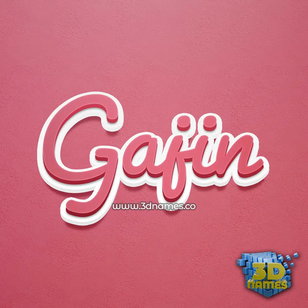 gajin in Red Scribble style - 3D name wallpaper
