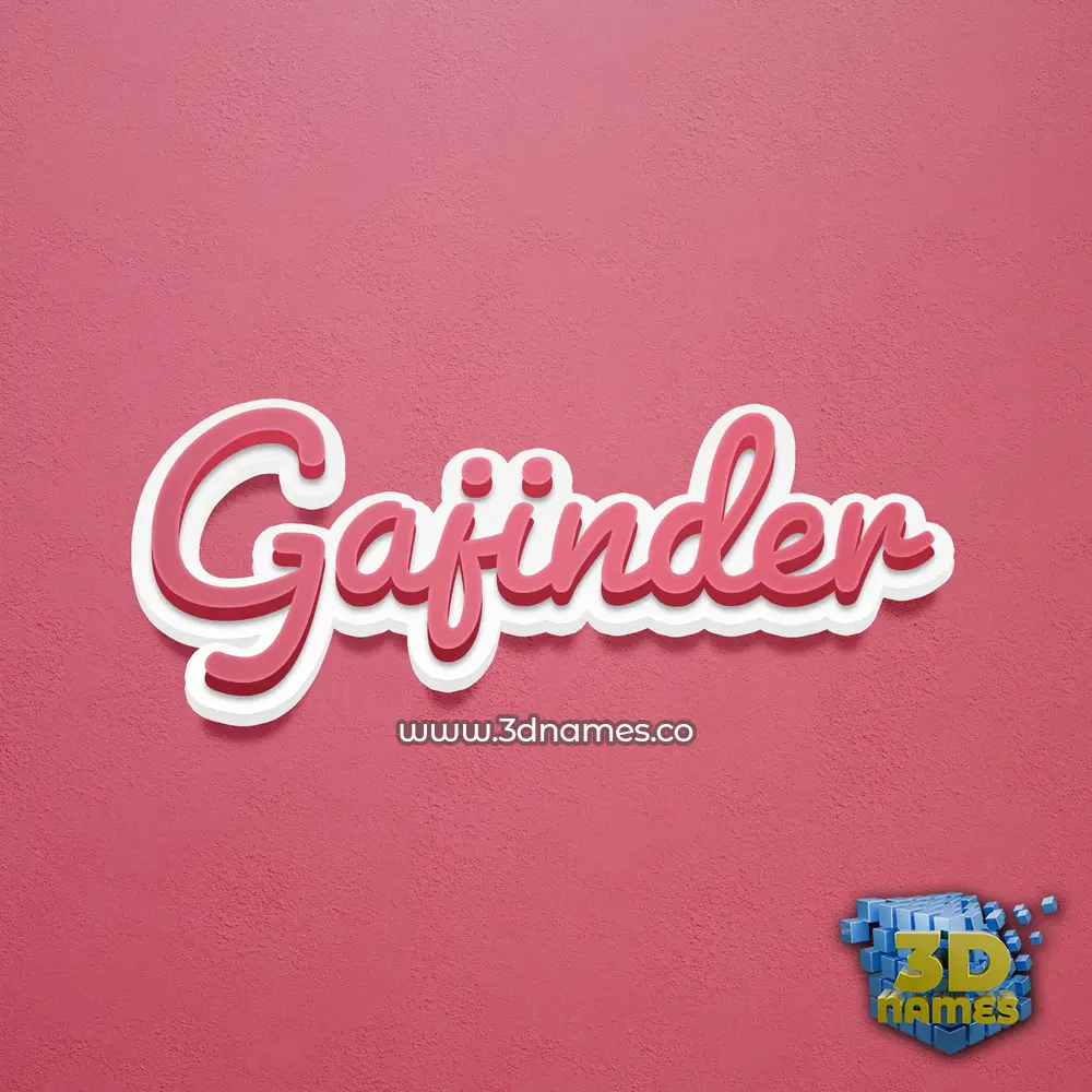 gajinder in Red Scribble style - 3D name wallpaper