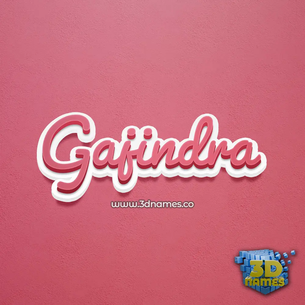 gajindra in Red Scribble style - 3D name wallpaper