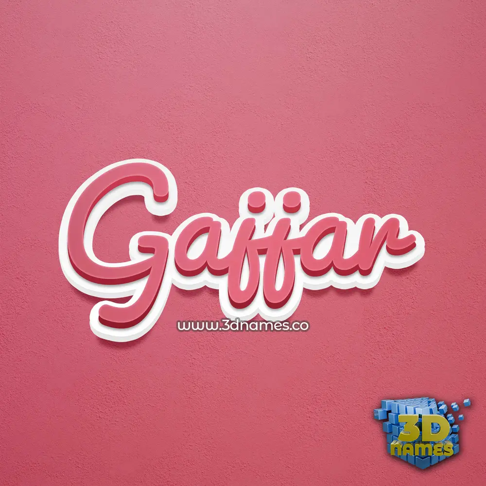 gajjar in Red Scribble style - 3D name wallpaper