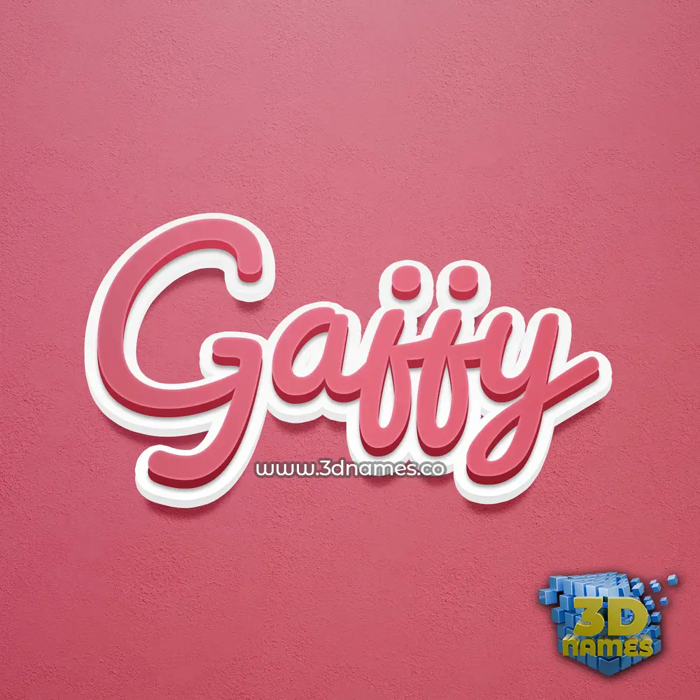 gajjy in Red Scribble style - 3D name wallpaper