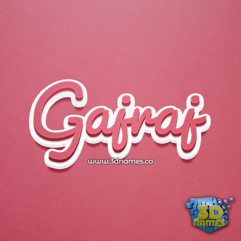 gajraj in Red Scribble style - 3D name wallpaper