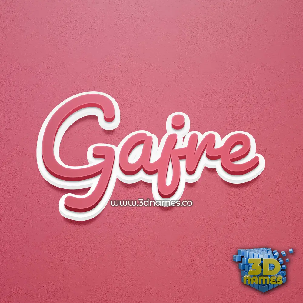 gajre in Red Scribble style - 3D name wallpaper