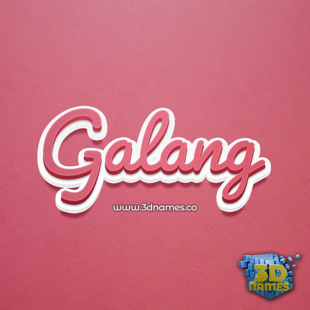 galang in Red Scribble style - 3D name wallpaper